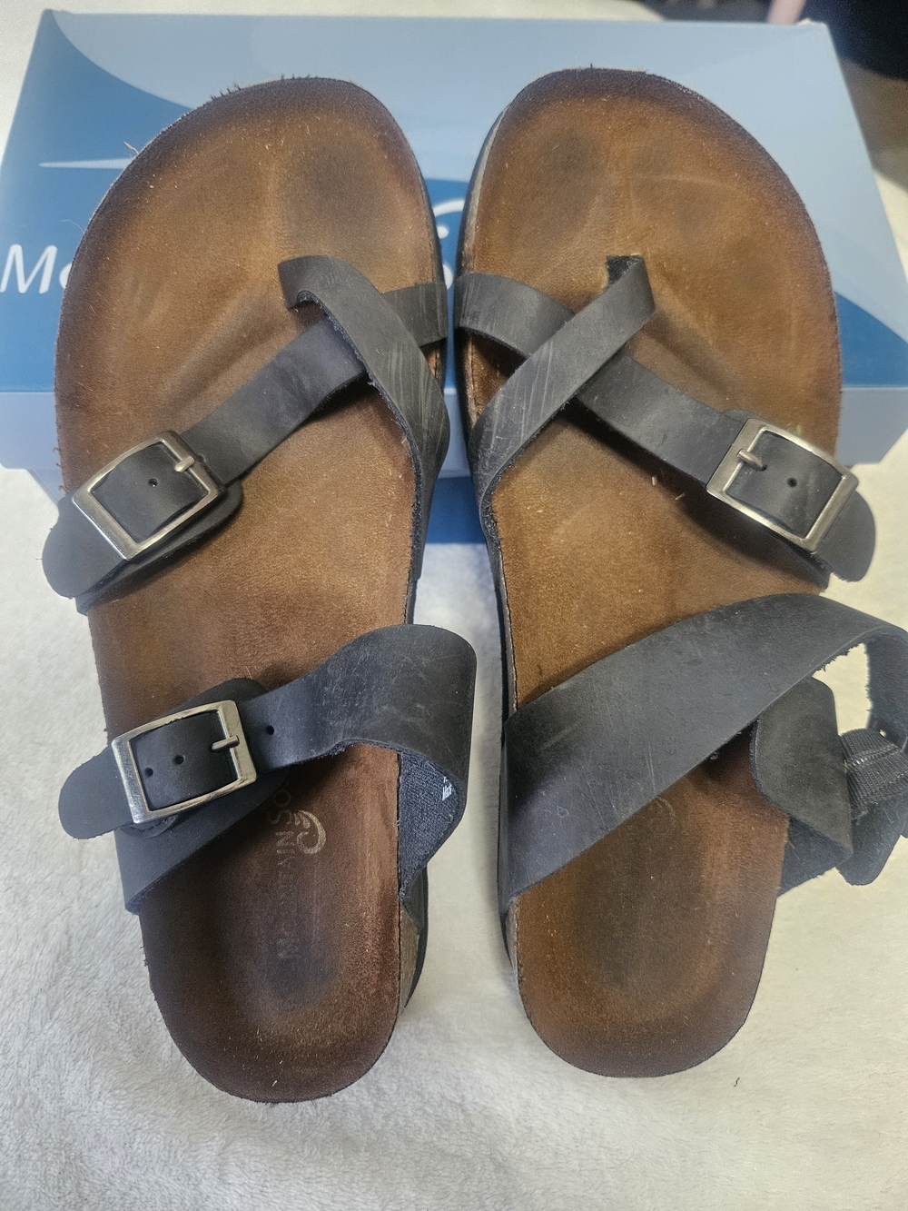 Black Strappy Women's Sandals with Adjustable Buckles